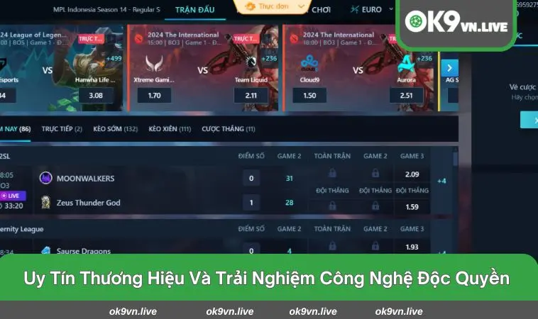 Vừa xem live stream chất lượng cao vừa đặt live bet siêu tốc