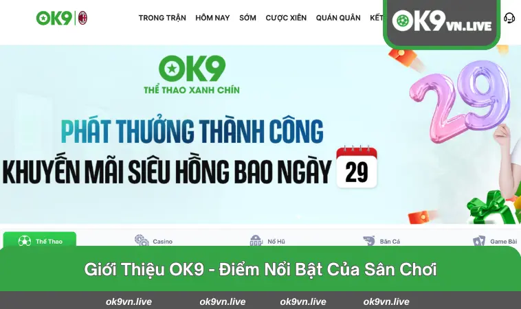 Giới thiệu nhà cái OK9 cùng điểm mạnh nổi bật