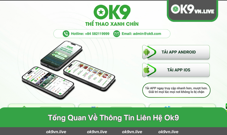 Các thông tin liên lạc với OK9