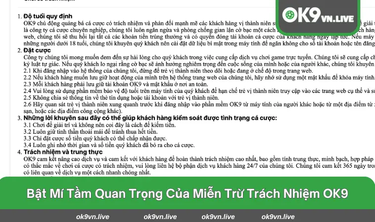 Tầm quan trọng của việc ban hành chính sách miễn trừ trách nhiệm