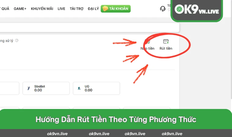 Rút tiền qua ví điện tử nhanh và tiện lợi